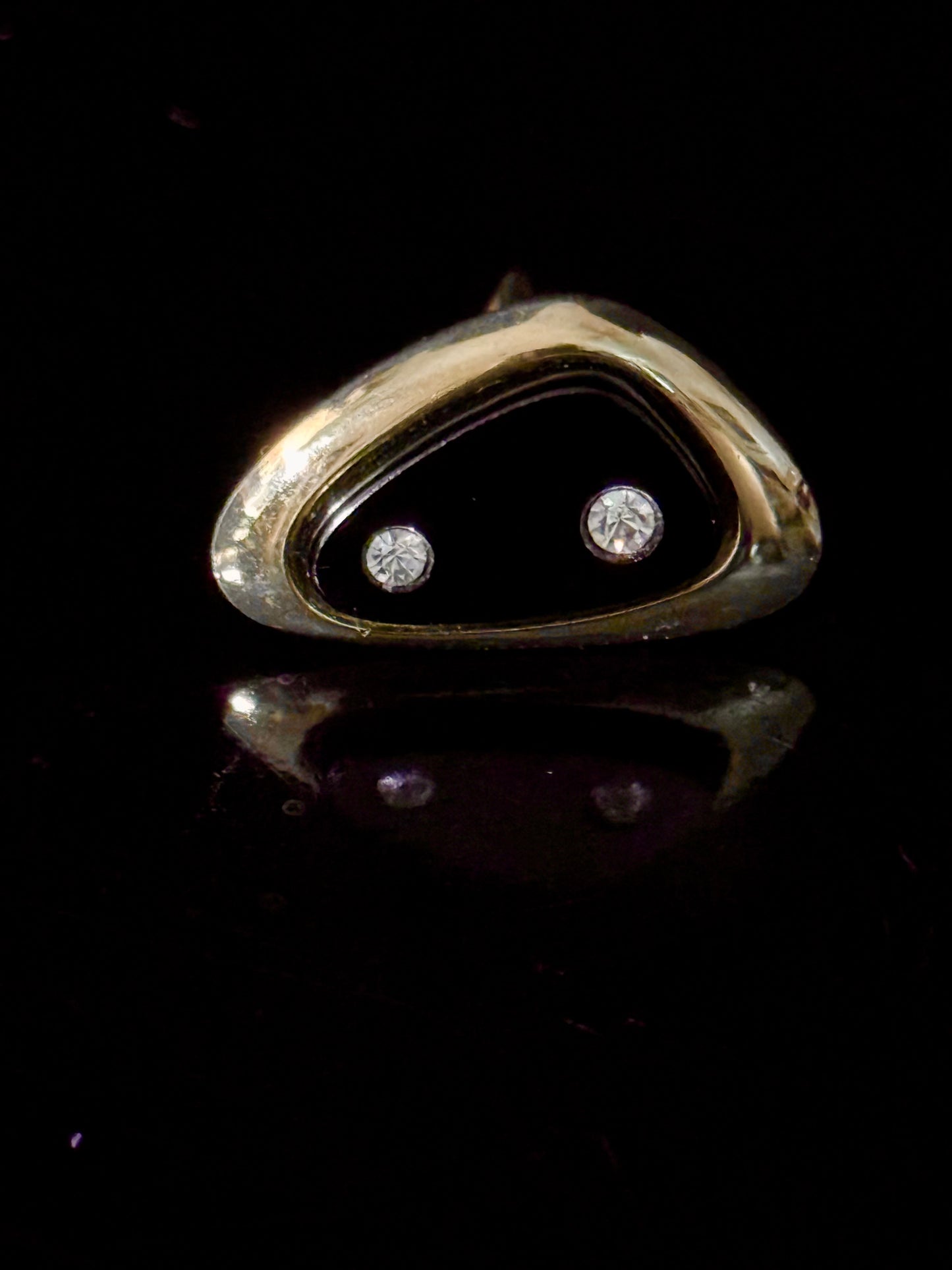 Vintage Cuff Links - Gold and Black