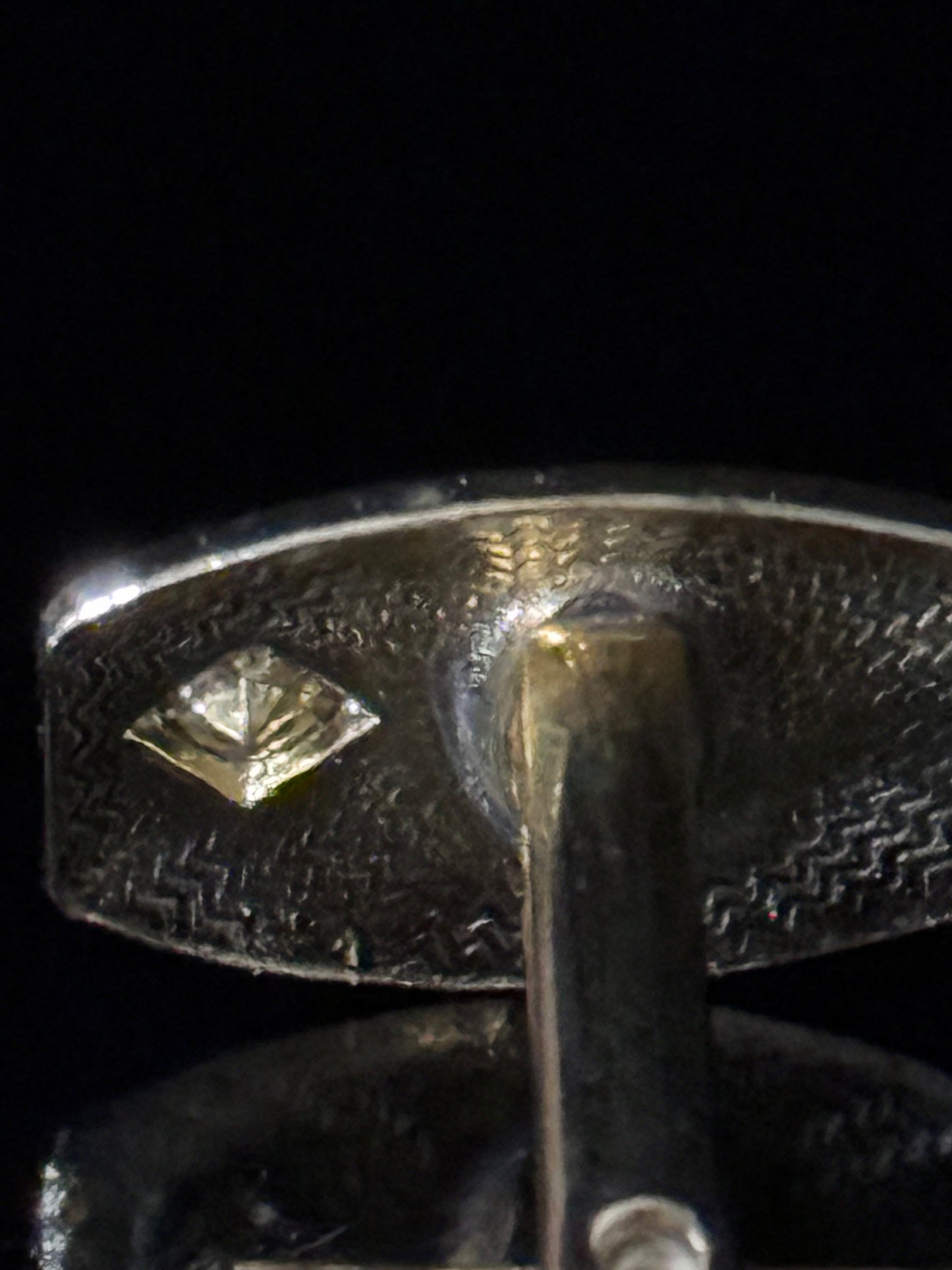 Vintage Cuff Links - Gold and CZ